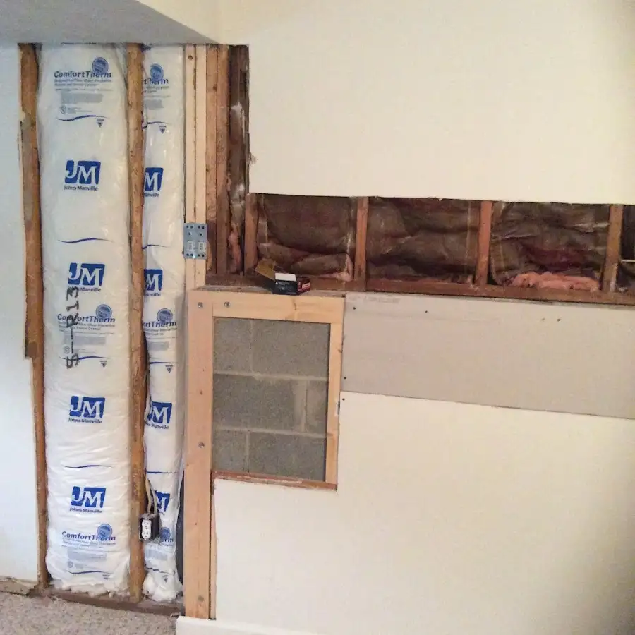 Wall insulation replacement during Contents Cleaning & Restoration in Hailey